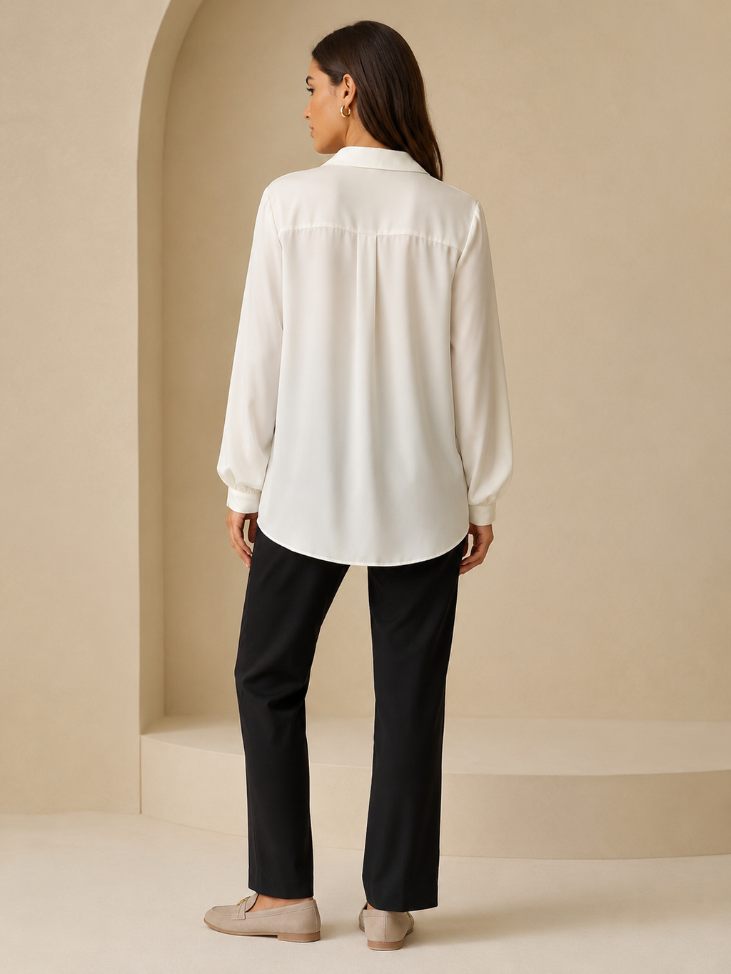 Big Size Embroidery Detailed Shirt