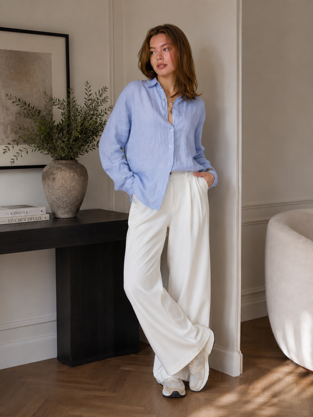 Soft Linen Button-Down Shirt