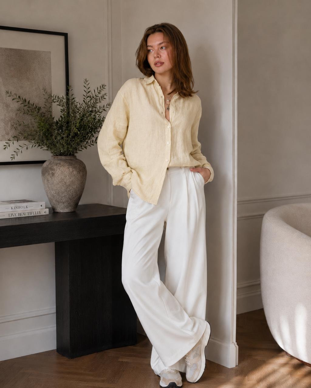 Soft Linen Button-Down Shirt