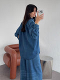 Relaxed Denim Button-Up Shirt