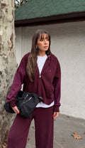 Ribbed Zip-Up Lounge Set