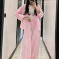 Linen Shirt & Wide-Leg Pants Set