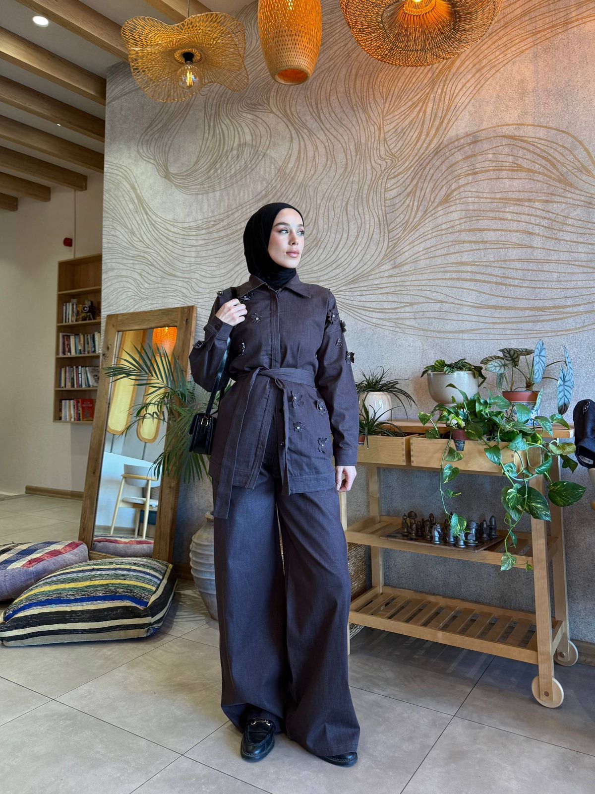 Embellished Belted Set