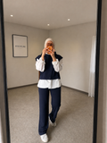 Layered Hoodie Shirt Set