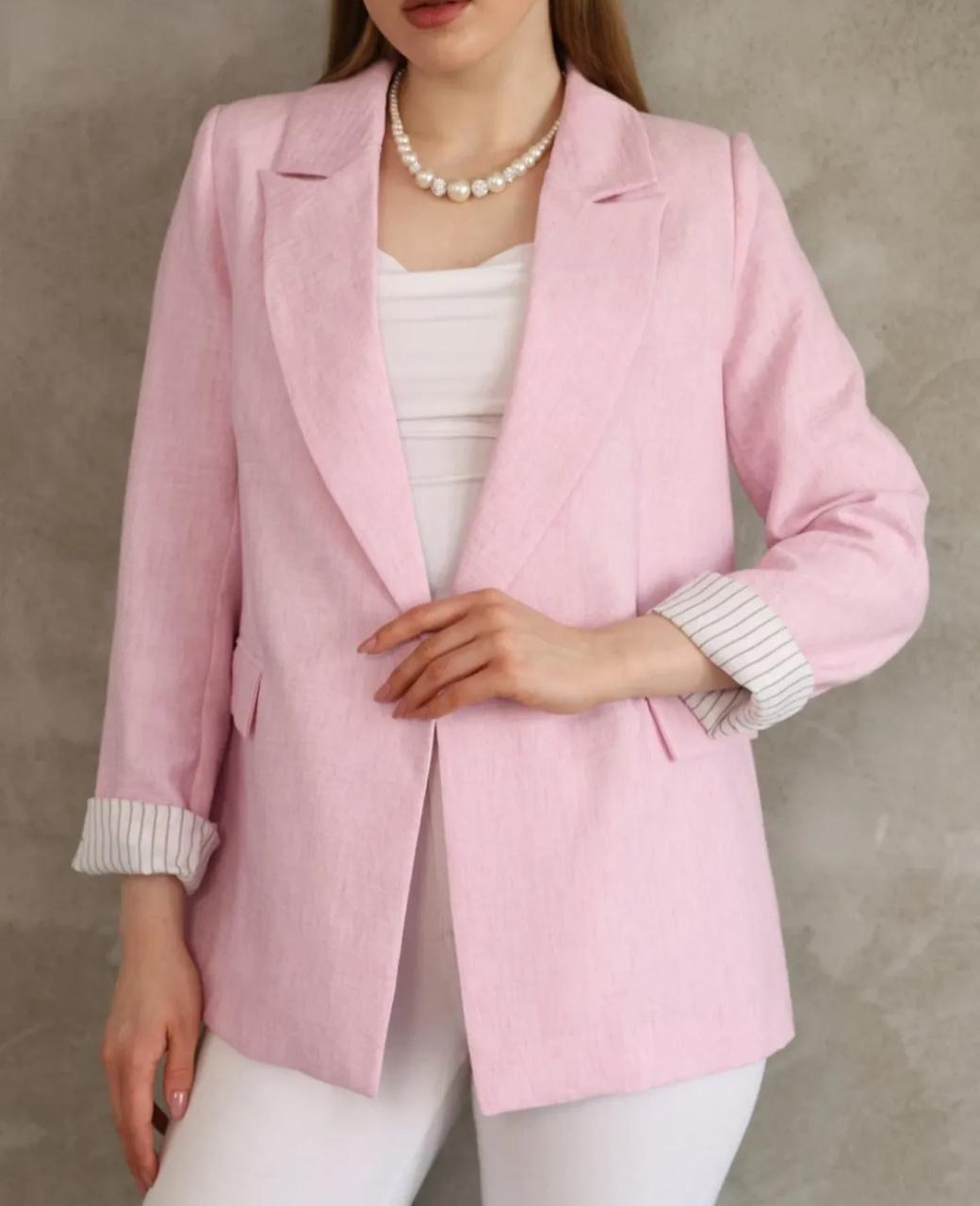 Soft Tailored Linen Blazer