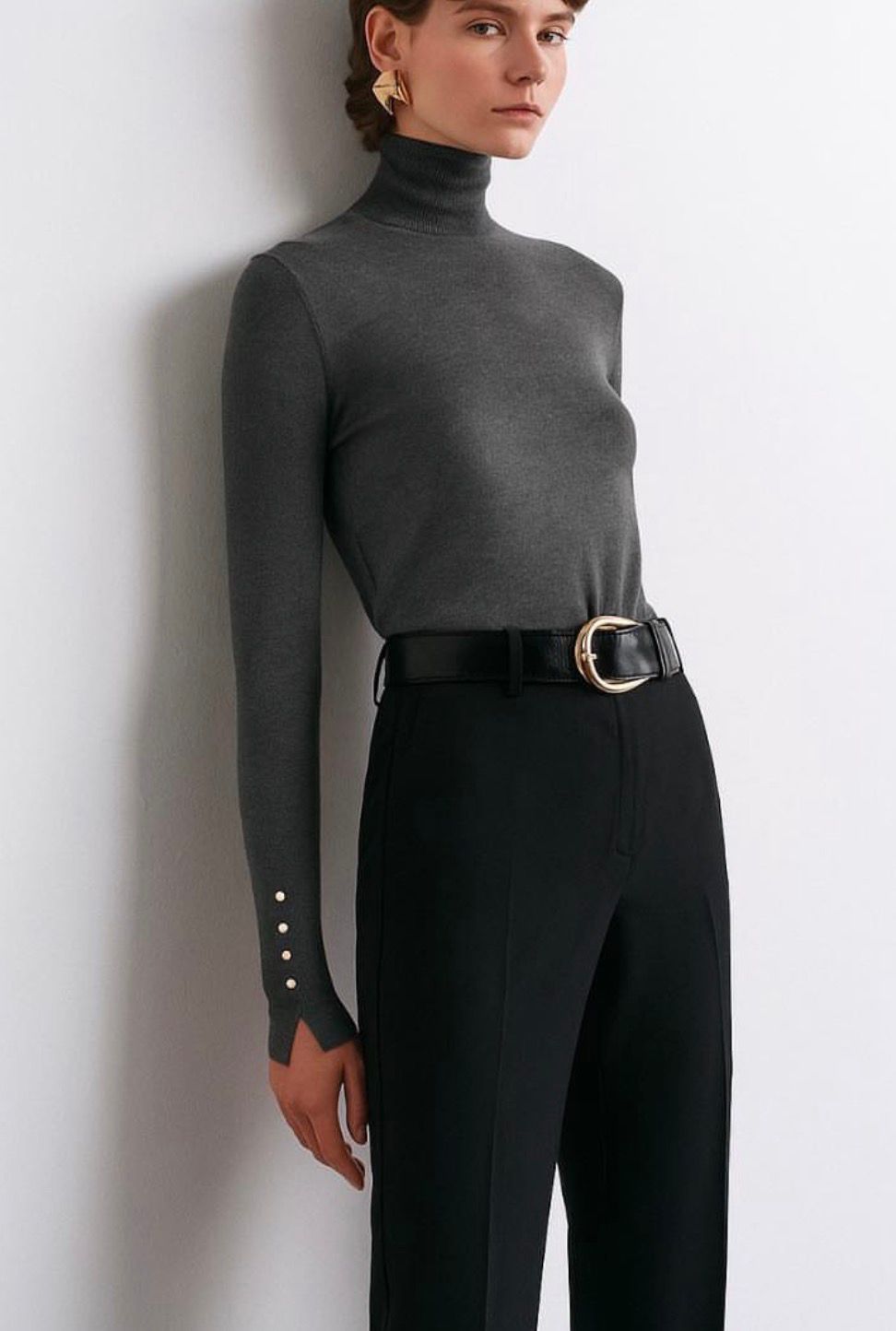 High-Neck Long Sleeve Top