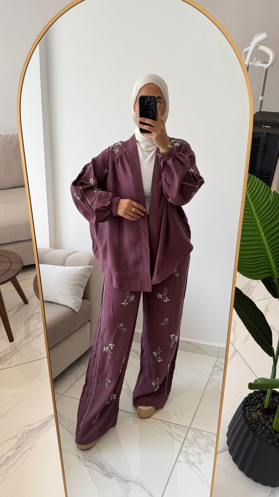 Embroidered Two-Piece Set