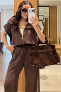 Zip Vest Lounge Set
